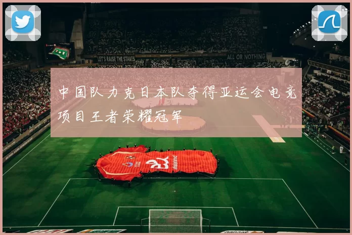 中国队力克日本队夺得亚运会电竞项目王者荣耀冠军